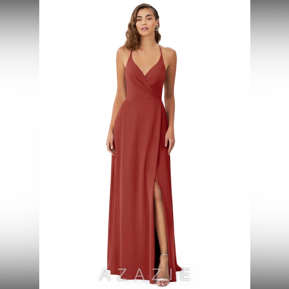 Azazie Davis bridesmaid dress (terracotta)